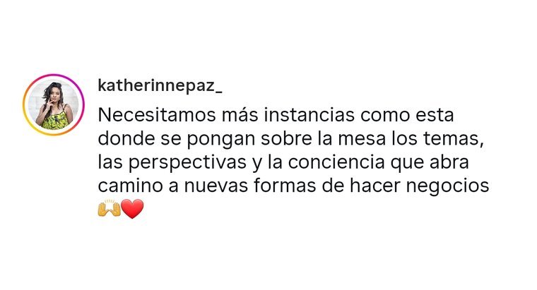Mensaje de una asistente después de nuestro último Summit