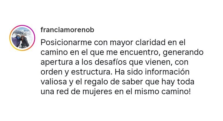 Mensaje de una asistente después de nuestro último Summit